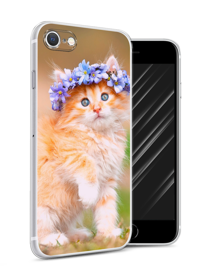 

Чехол Awog на Apple iPhone 7 / Айфон 7 "Рыжий кот в венке", Разноцветный, 10650-1