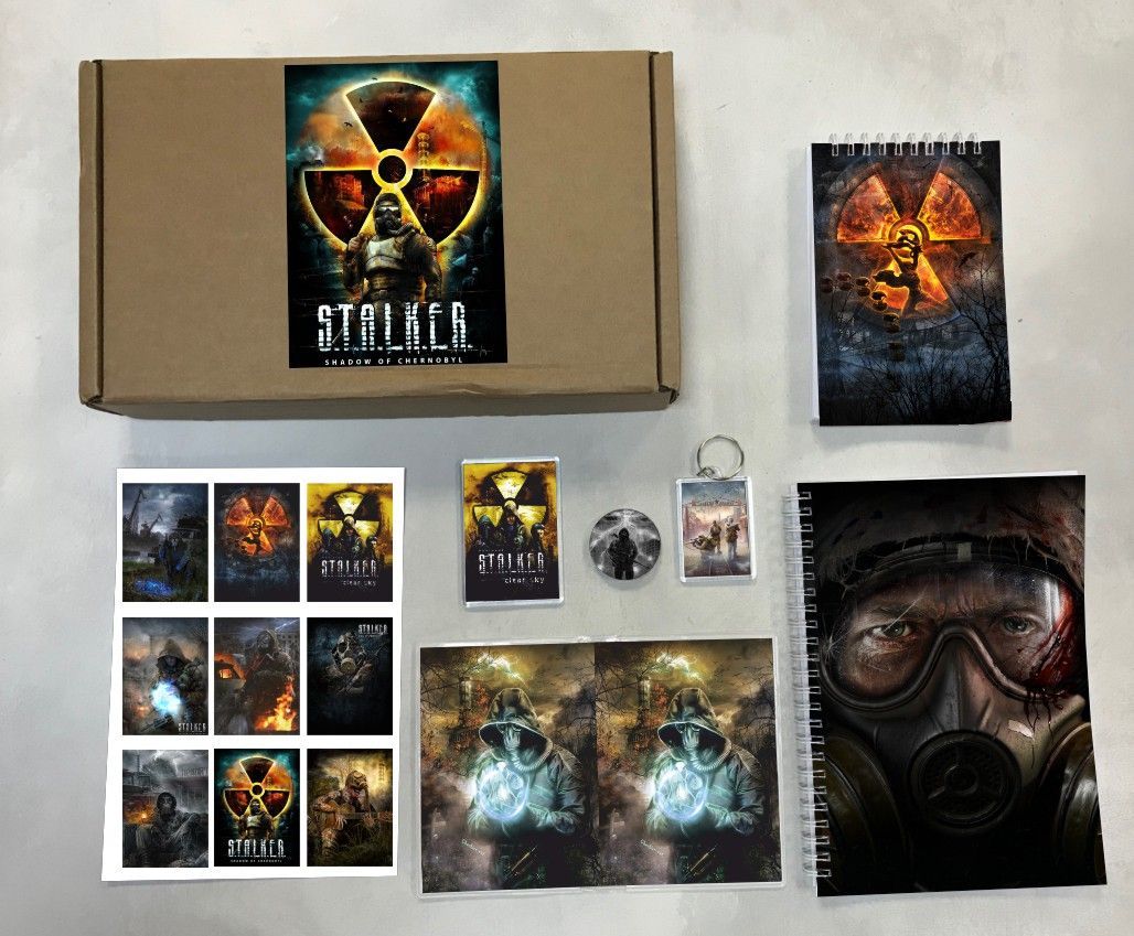 

Бокс с подарком по игре Stalker 2, 9785511, 7 предметов, Бежевый
