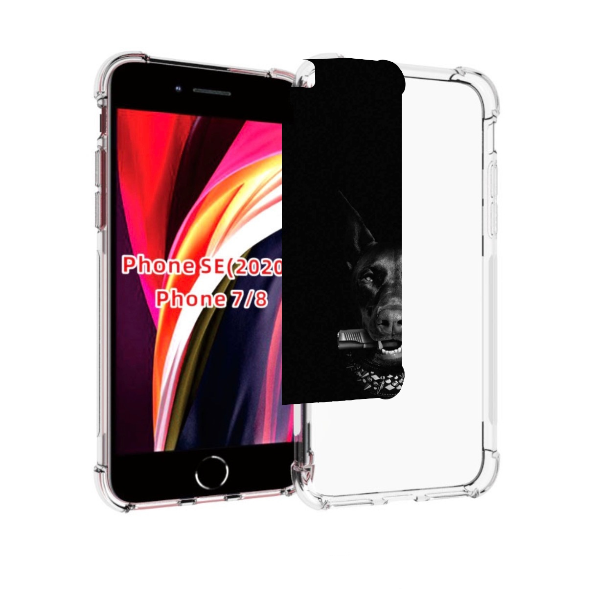 

Чехол MyPads доберман мужской для iPhone 7 4.7 / iPhone 8 / iPhone SE 2 (2020), Прозрачный, Tocco