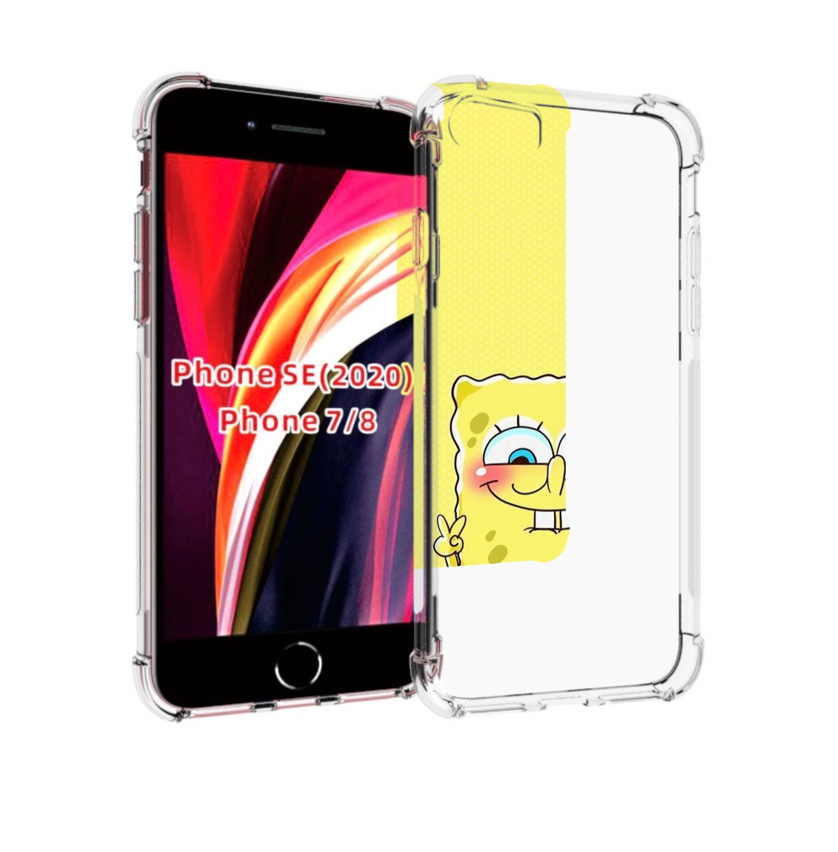 

Чехол MyPads довольный милый спанчбоб для iPhone 7 4.7 / iPhone 8 / iPhone SE 2 (2020), Прозрачный, Tocco