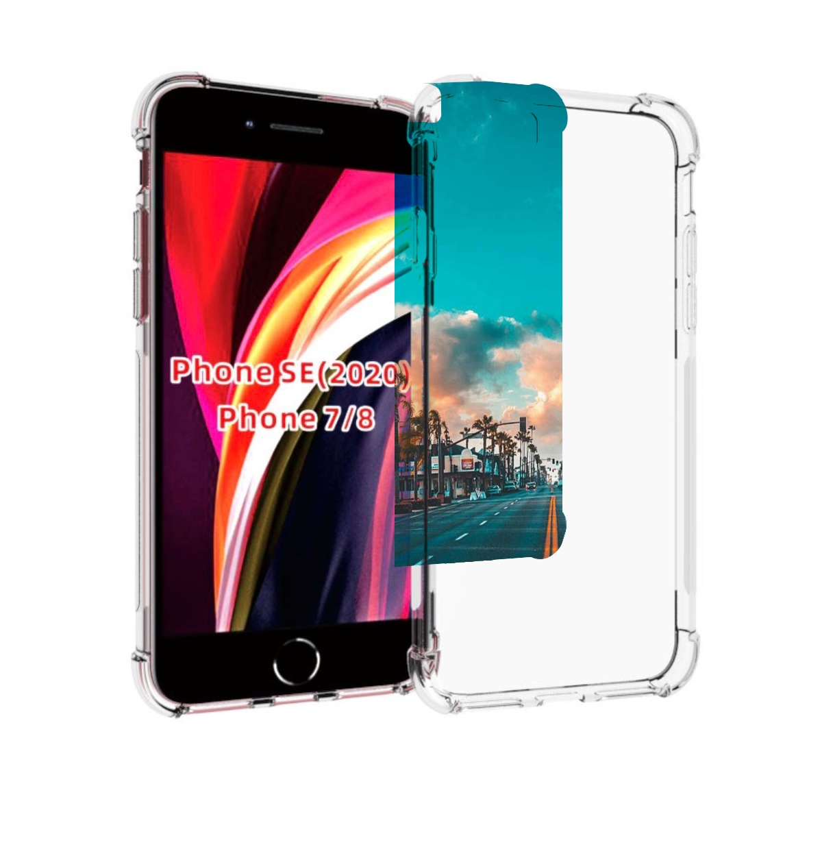 

Чехол MyPads дорога-в-лос-анджелес для iPhone 7 4.7 / iPhone 8 / iPhone SE 2 (2020), Прозрачный, Tocco