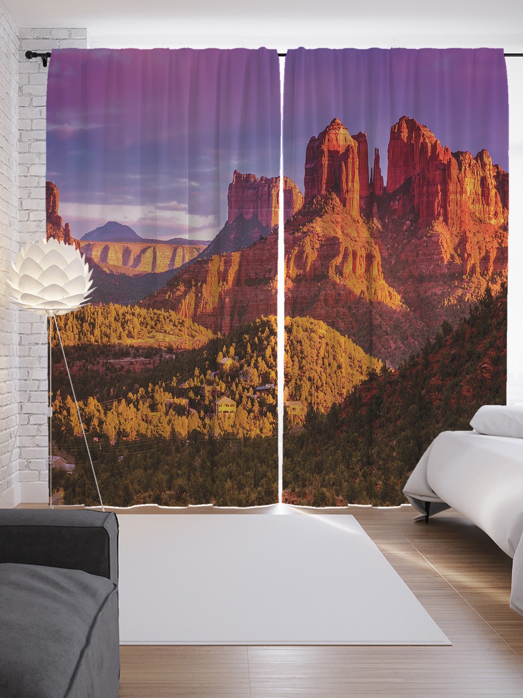 

Шторы JoyArty с фотопечатью "Предрассветные каньоны" из сатена, 290х265 см, Предрассветные каньоны