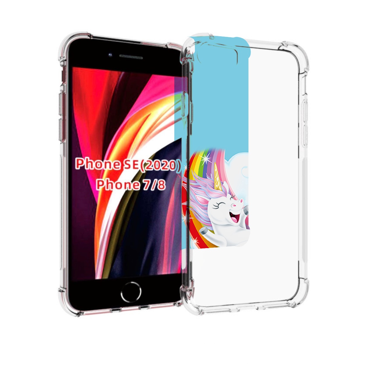 

Чехол MyPads единорог-на-радуге для iPhone 7 4.7 / iPhone 8 / iPhone SE 2 (2020), Прозрачный, Tocco