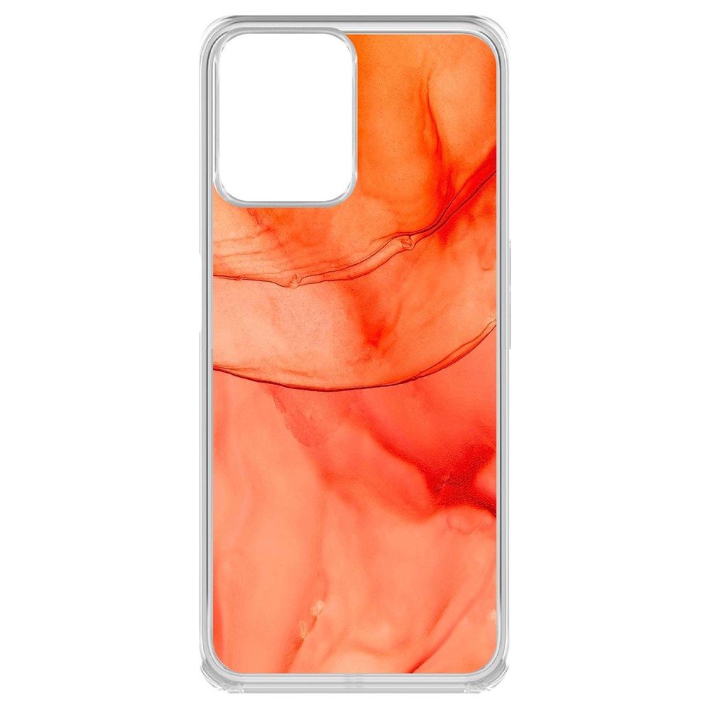 

Чехол-накладка Krutoff Clear Case Абстракт оранж для Realme C35, Прозрачный