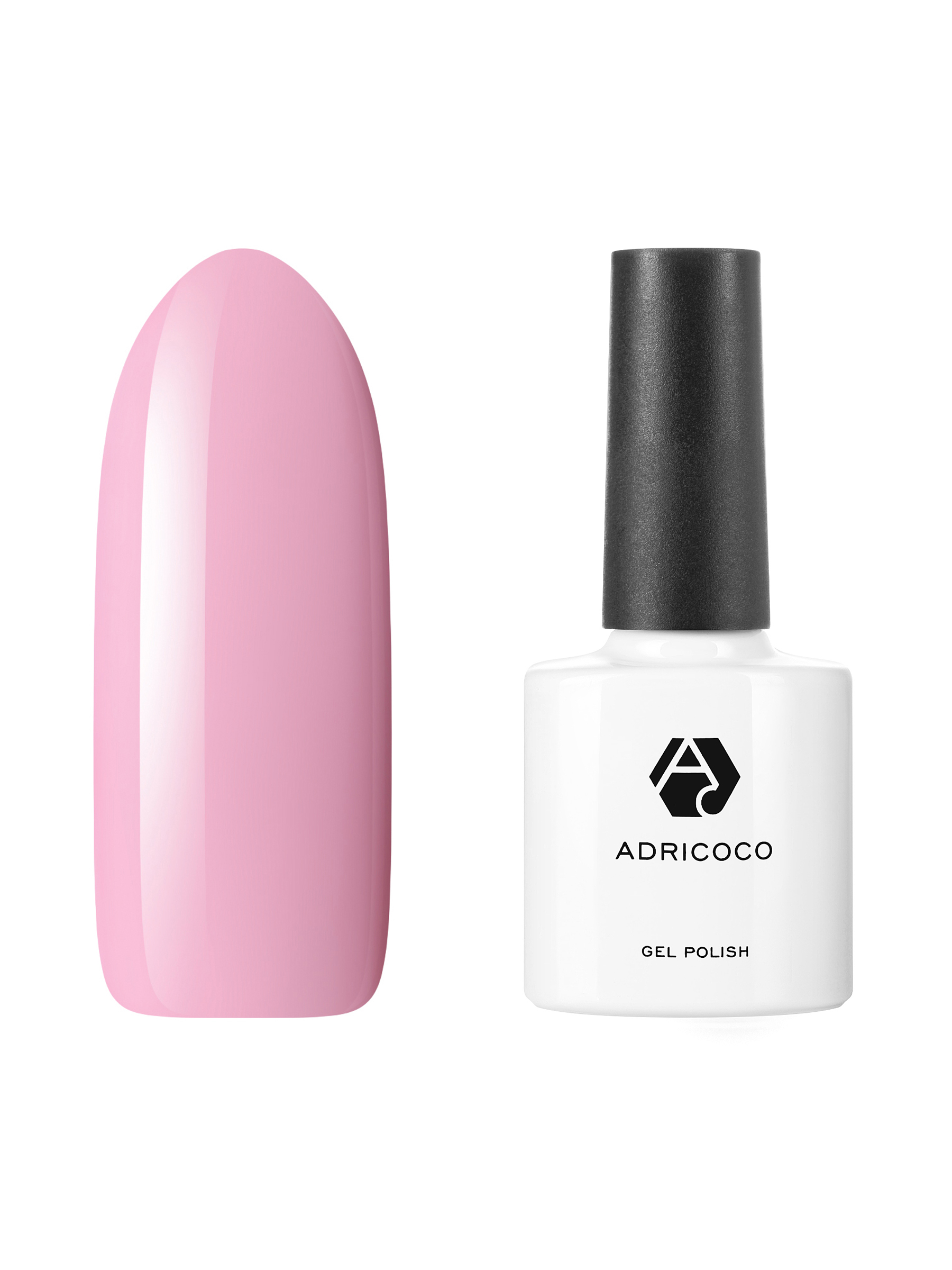 Гель лак для ногтей ADRICOCO №045 шеллак уф гельлак розовый плотный 8 мл камуфлирующая база adricoco la creme base 18 невинный розовый с шиммером 10 мл