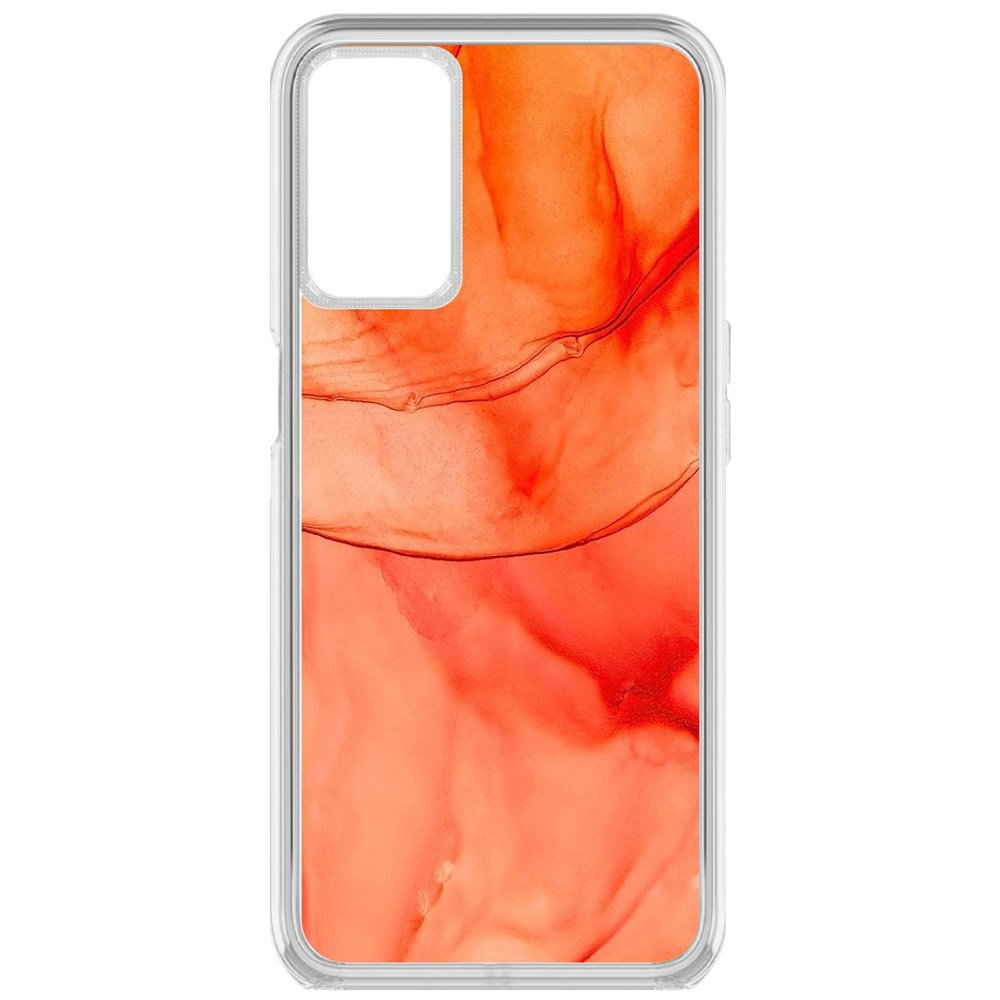 

Чехол-накладка Krutoff Clear Case Абстракт оранж для Oppo A16, Прозрачный