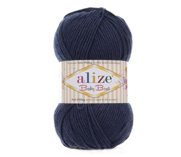 

Пряжа Alize 7722477 Baby Best 58 темно-синий, Baby Best