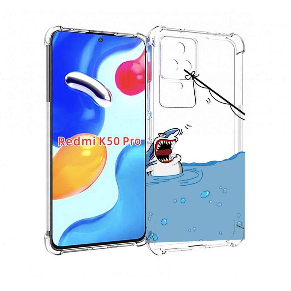

Чехол MyPads акула-рисунок для Xiaomi Redmi K50 / K50 Pro, Прозрачный, Tocco
