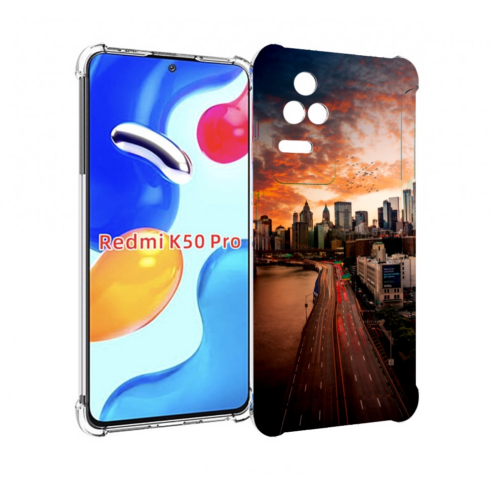 

Чехол MyPads американский город фото для Xiaomi Redmi K50/K50 Pro, Прозрачный, Tocco
