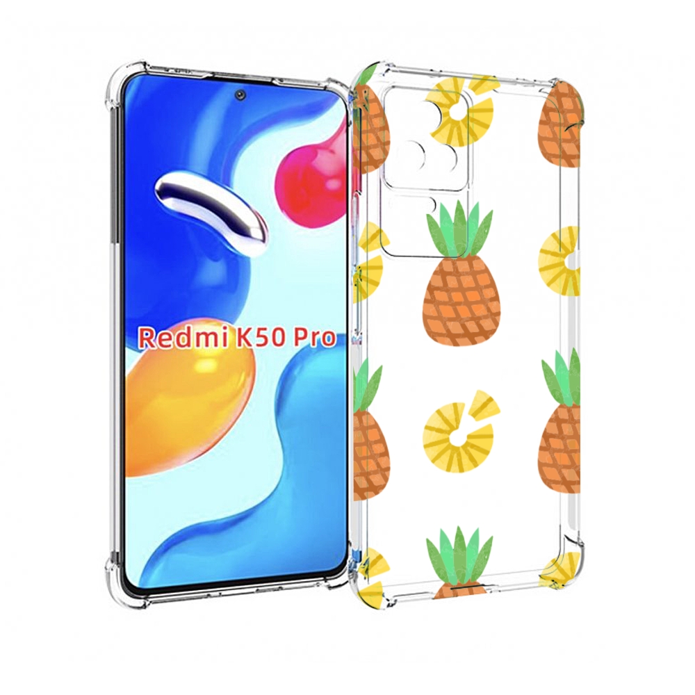 

Чехол MyPads ананасики для Xiaomi Redmi K50 / K50 Pro, Прозрачный, Tocco