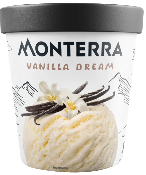 

Мороженое Monterra ванильное, в ведре, 252 г
