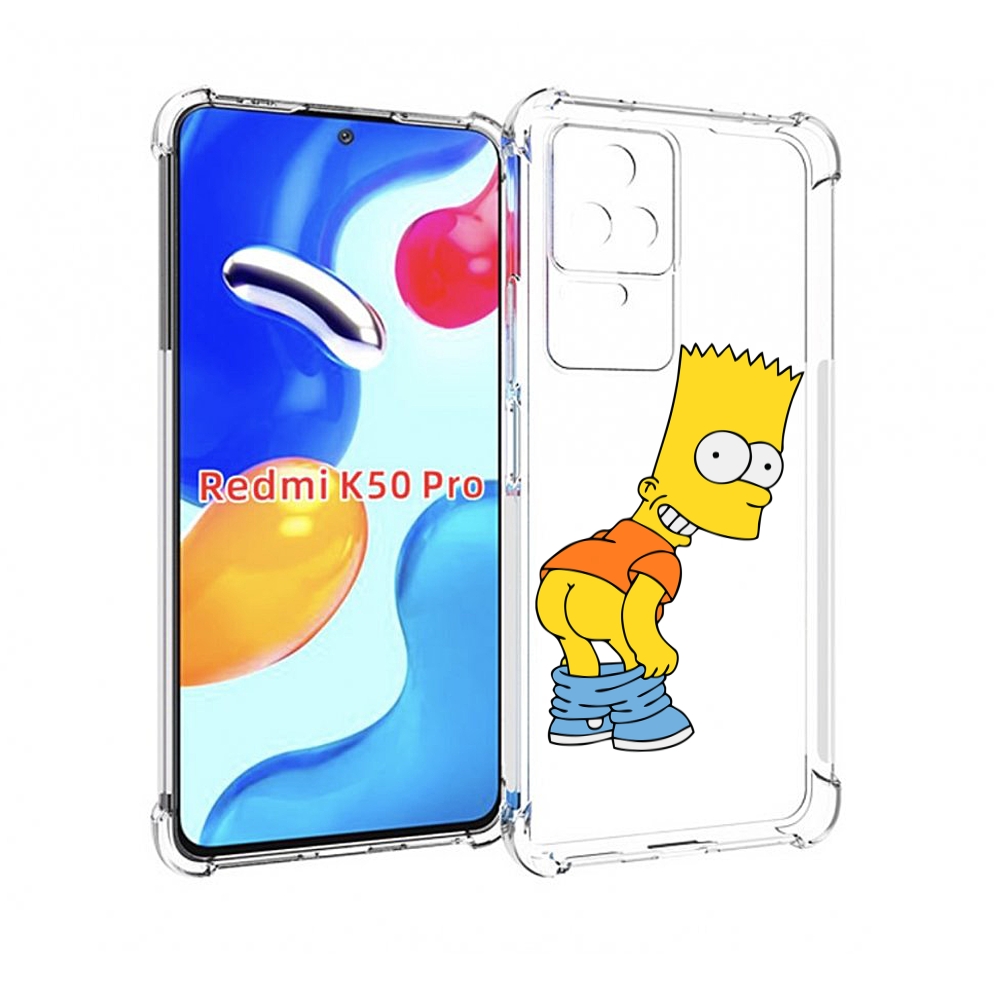 

Чехол MyPads барт-симпсон-довольный для Xiaomi Redmi K50/K50 Pro, Прозрачный, Tocco
