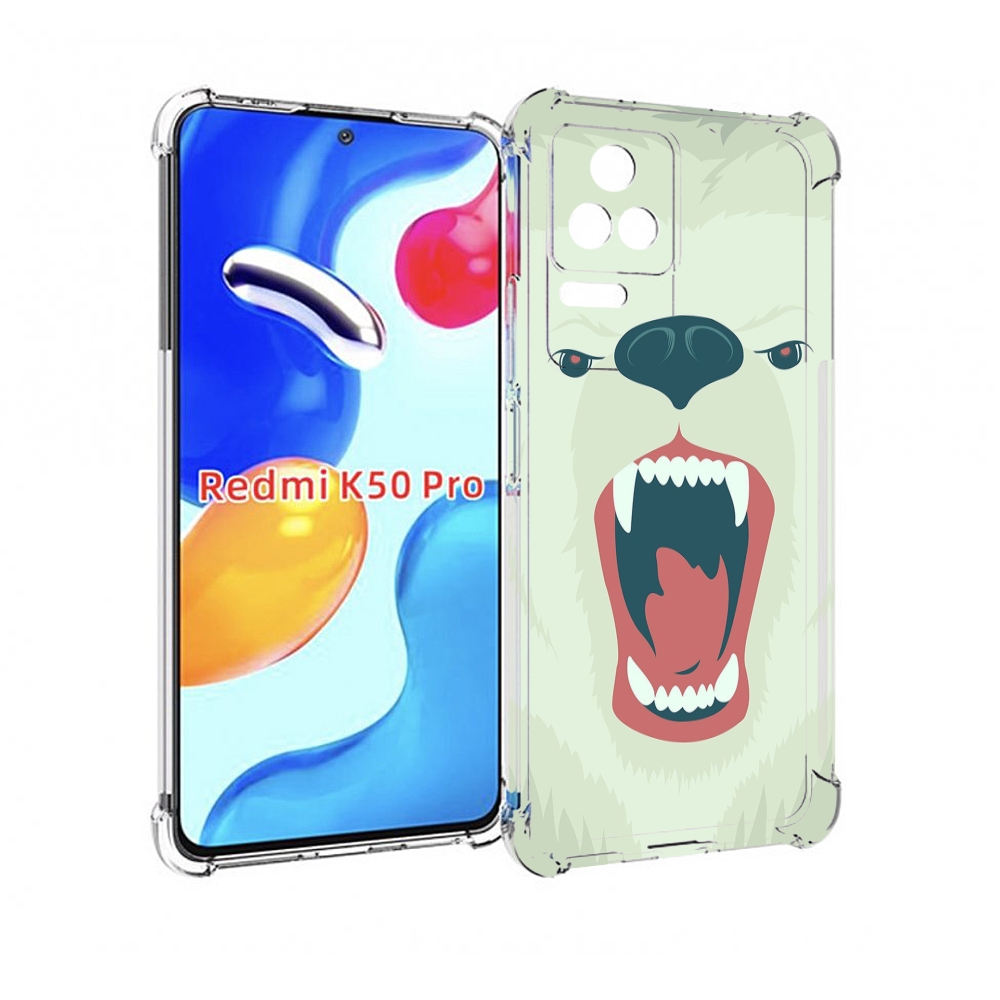 

Чехол MyPads белый-медведь для Xiaomi Redmi K50/K50 Pro, Прозрачный, Tocco