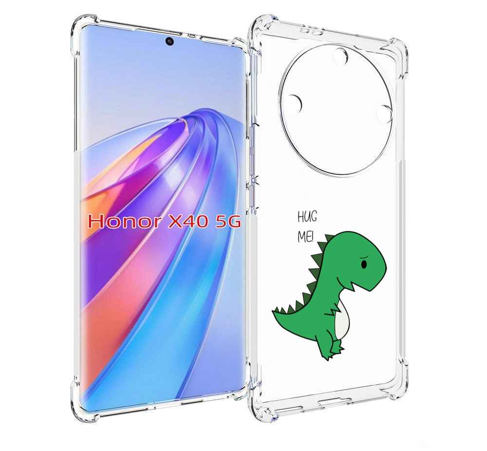 

Чехол MyPads динозаврик для Honor X40, Прозрачный, Tocco