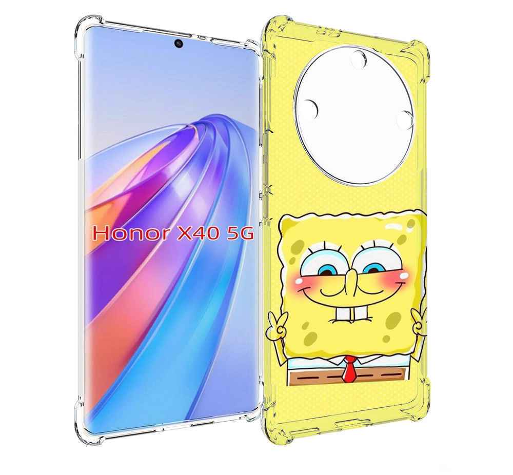

Чехол MyPads довольный милый спанчбоб для Honor X40, Прозрачный, Tocco