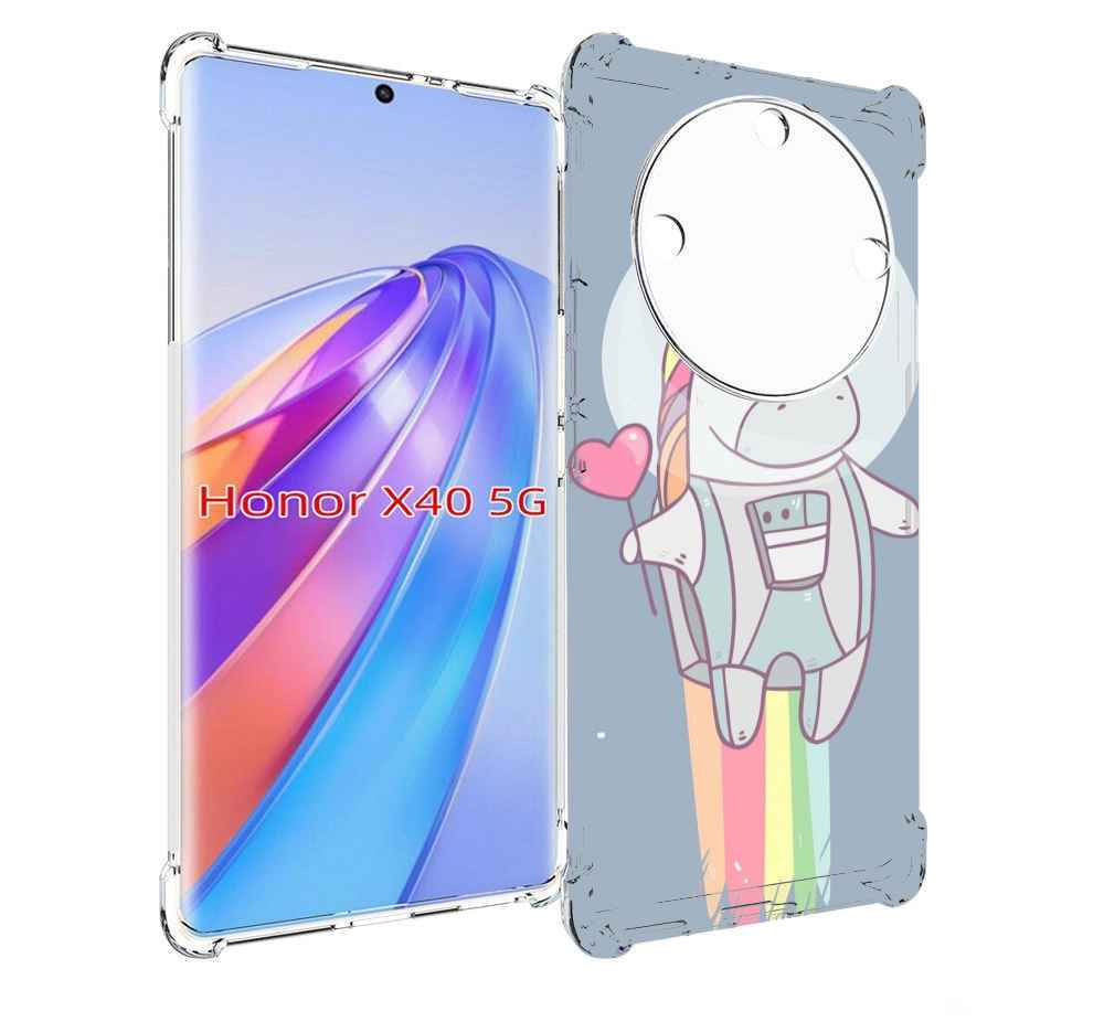 

Чехол MyPads единорог летит за орбиту для Honor X40, Прозрачный, Tocco