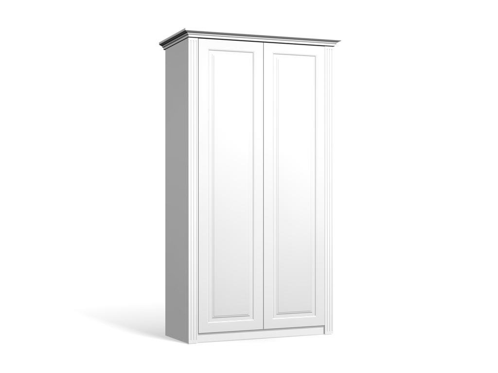 

Шкаф распашной Классика Люкс-2.1 МДФ для одежды двухдверный 80x220x60 Мегамебель, Белый, Классика-Люкс-2.1