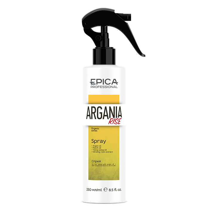 Спрей Epica для придания блеска/Argania Rise Organic 250 мл спрей gkhair для придания блеска dry oil shine 115 мл