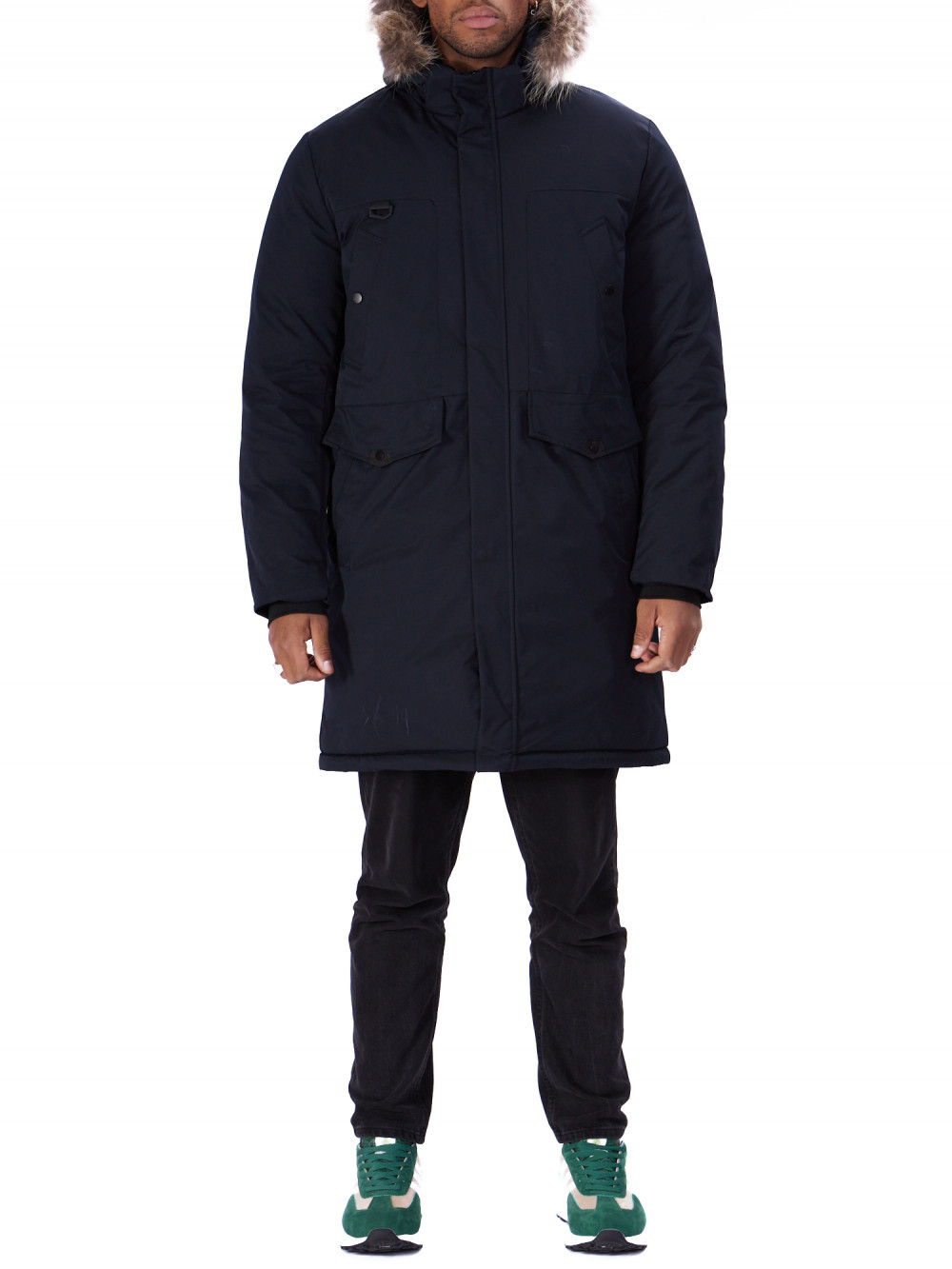 

Парка мужская NoBrand AD7707009 синяя 4XL, Синий, AD7707009