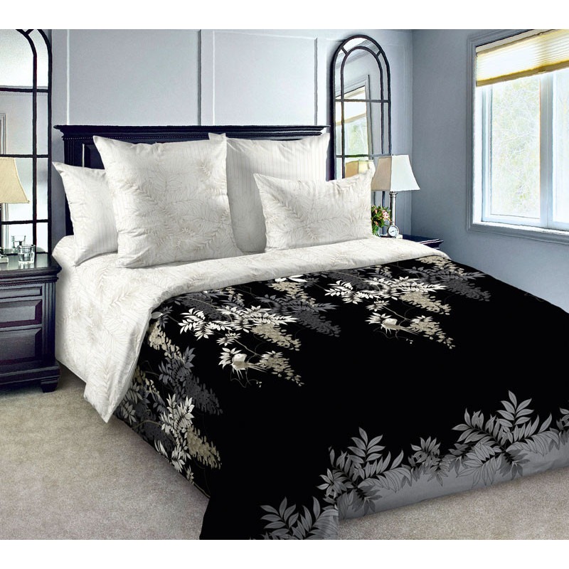 Постельное белье 1,5сп сатин (2нав) Тонкая грань (книжка)