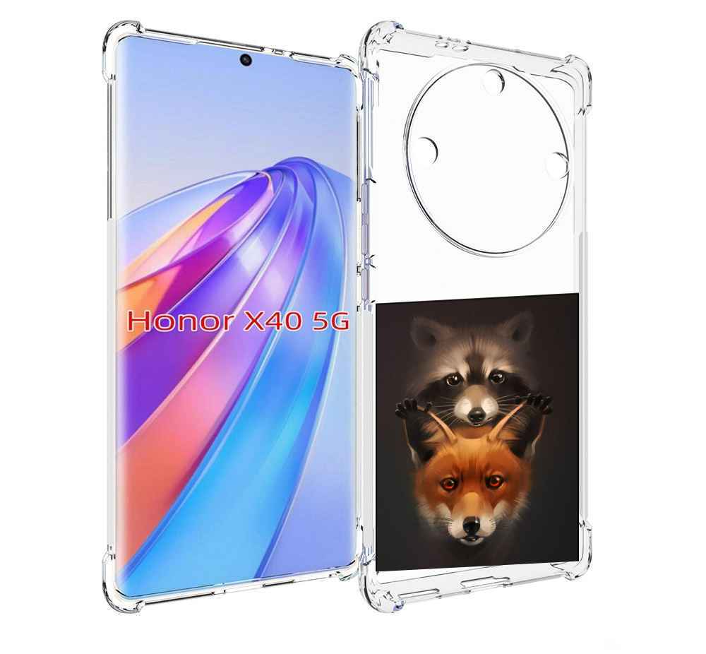 

Чехол MyPads енотик-лисенок для Honor X40, Прозрачный, Tocco