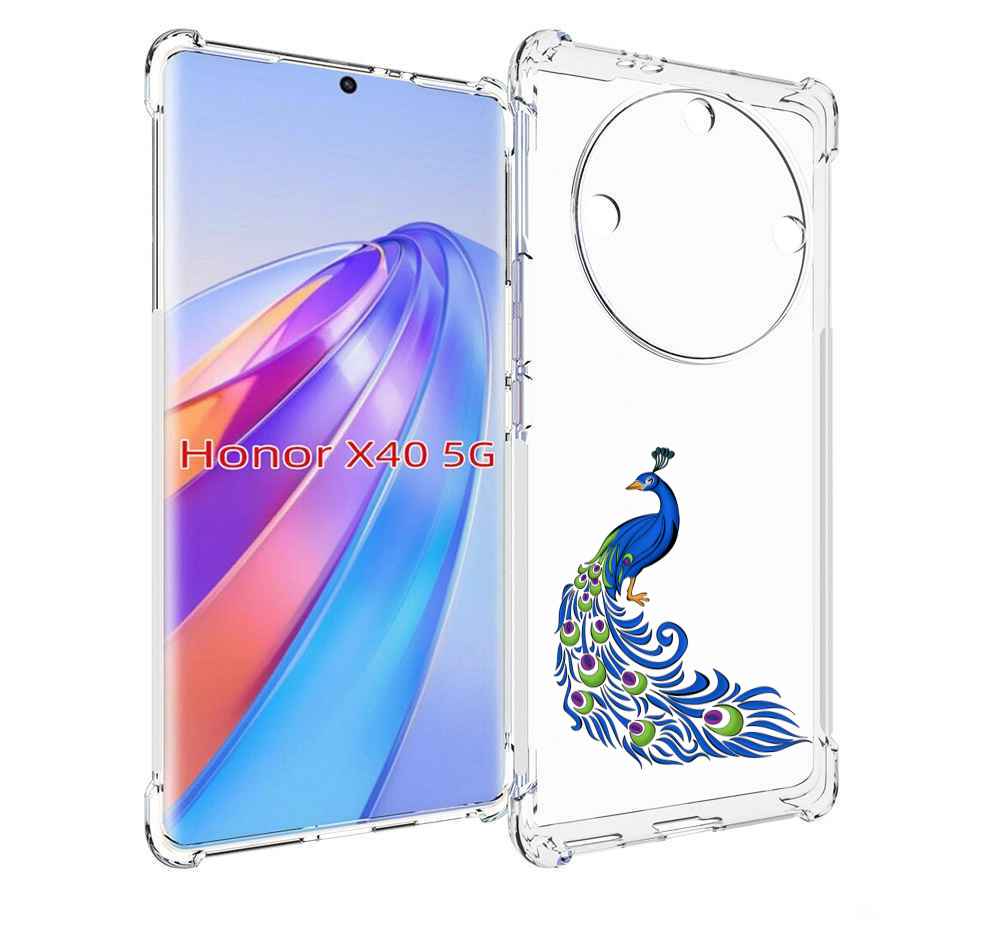 

Чехол MyPads жарптица-голубая для Honor X40, Прозрачный, Tocco