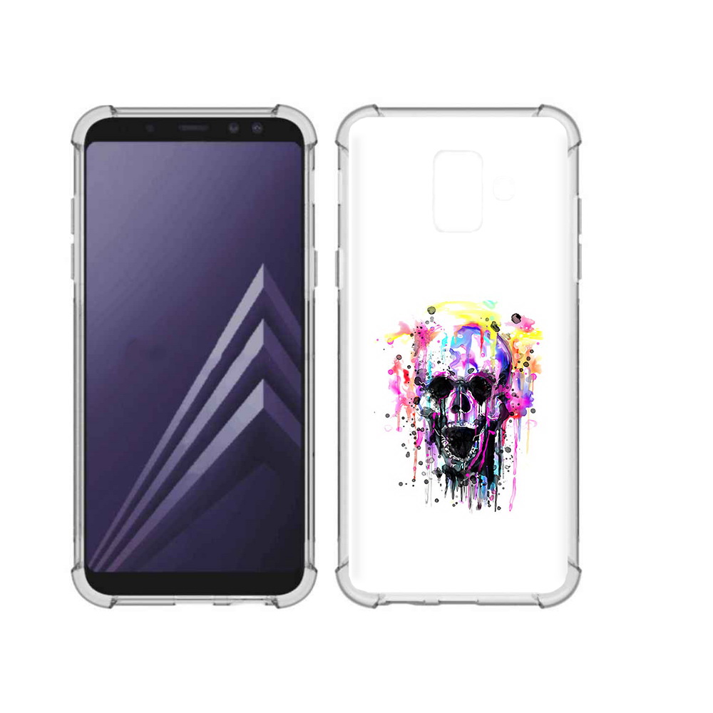 

Чехол MyPads Tocco для Samsung Galaxy A6 (2018) граффити череп (PT111558.582.298), Прозрачный, Tocco