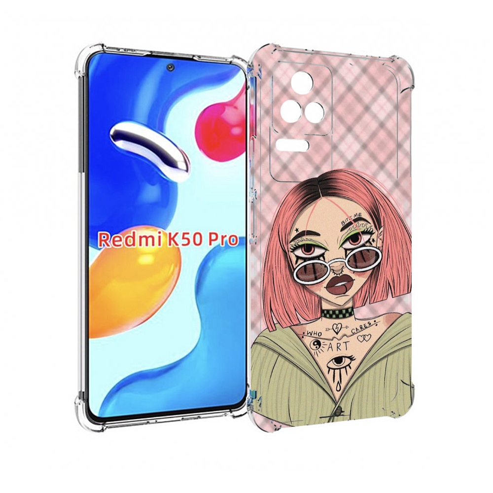

Чехол MyPads бунтарка-девочка для Xiaomi Redmi K50/K50 Pro, Прозрачный, Tocco