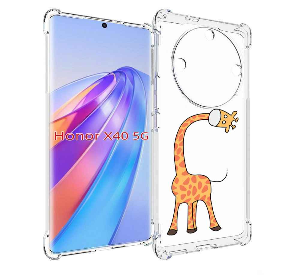 

Чехол MyPads жирафик детский для Honor X40, Прозрачный, Tocco
