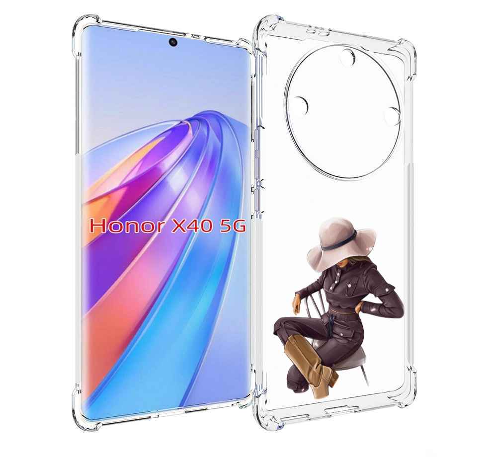 

Чехол MyPads загадочная-девушка-в-костюме женский для Honor X40, Прозрачный, Tocco