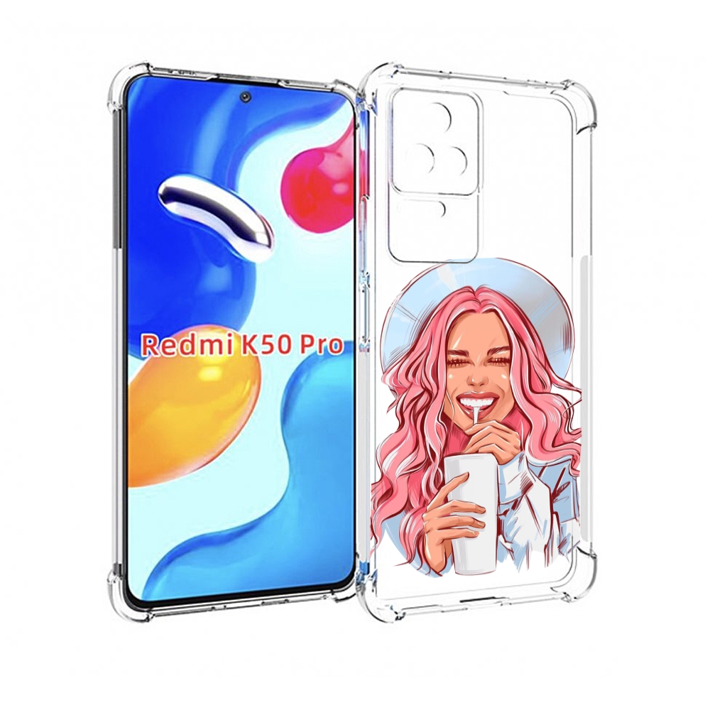

Чехол MyPads веселая-девушка-модель женский для Xiaomi Redmi K50/K50 Pro, Прозрачный, Tocco