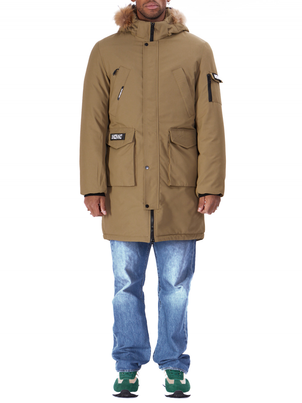 

Парка мужская NoBrand AD2223009 хаки 4XL, AD2223009