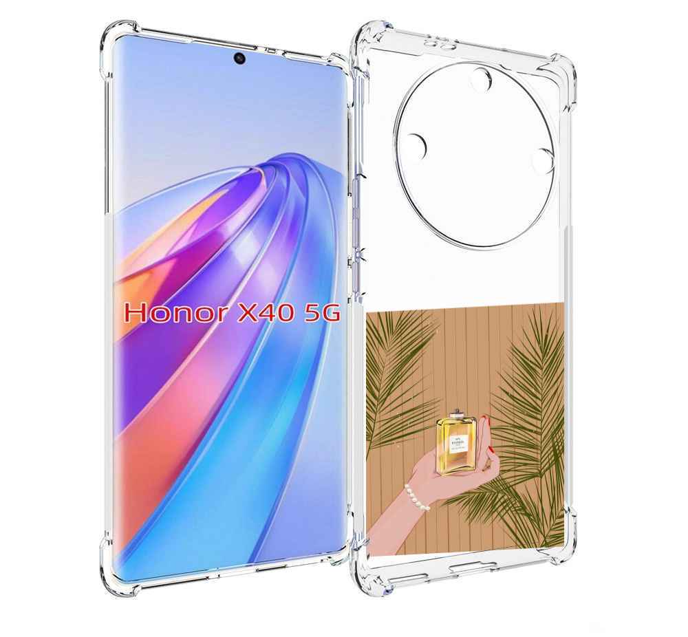 

Чехол MyPads запах-шанель-номер-5 для Honor X40, Прозрачный, Tocco