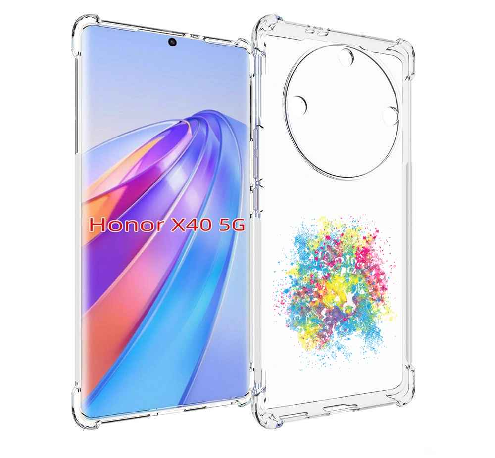 

Чехол MyPads акварель абстракция для Honor X40, Прозрачный, Tocco