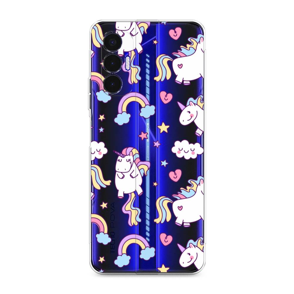 

Силиконовый чехол "Sweet unicorns dreams" на Tecno Pova 3, Sweet unicorns dreams