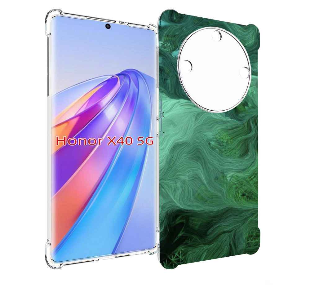 

Чехол MyPads зеленые нити для Honor X40, Прозрачный, Tocco