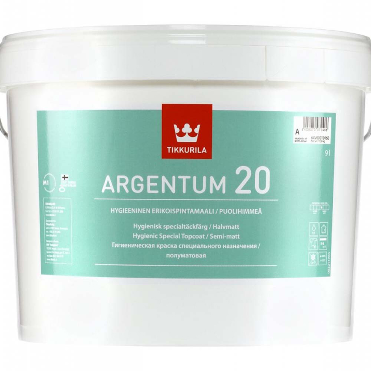 Краска Tikkurila Argentum 20 база A 27 л 4888₽