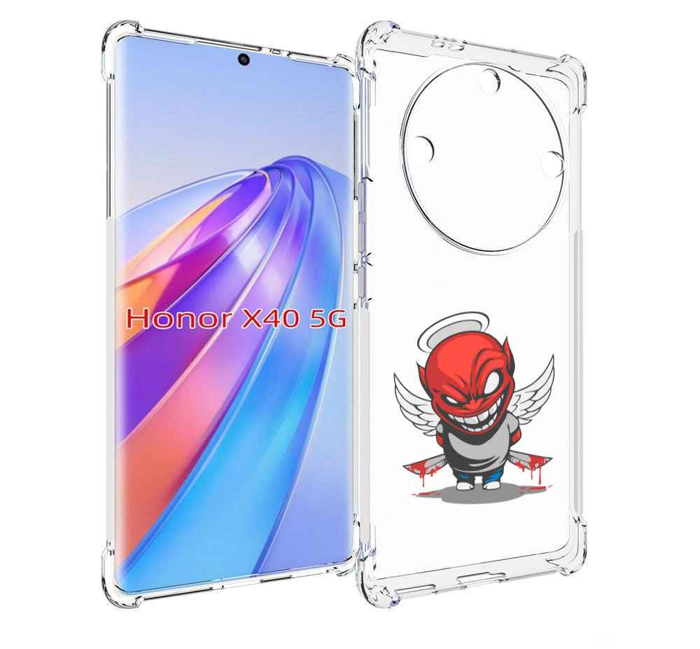 

Чехол MyPads злой-ангел для Honor X40, Прозрачный, Tocco