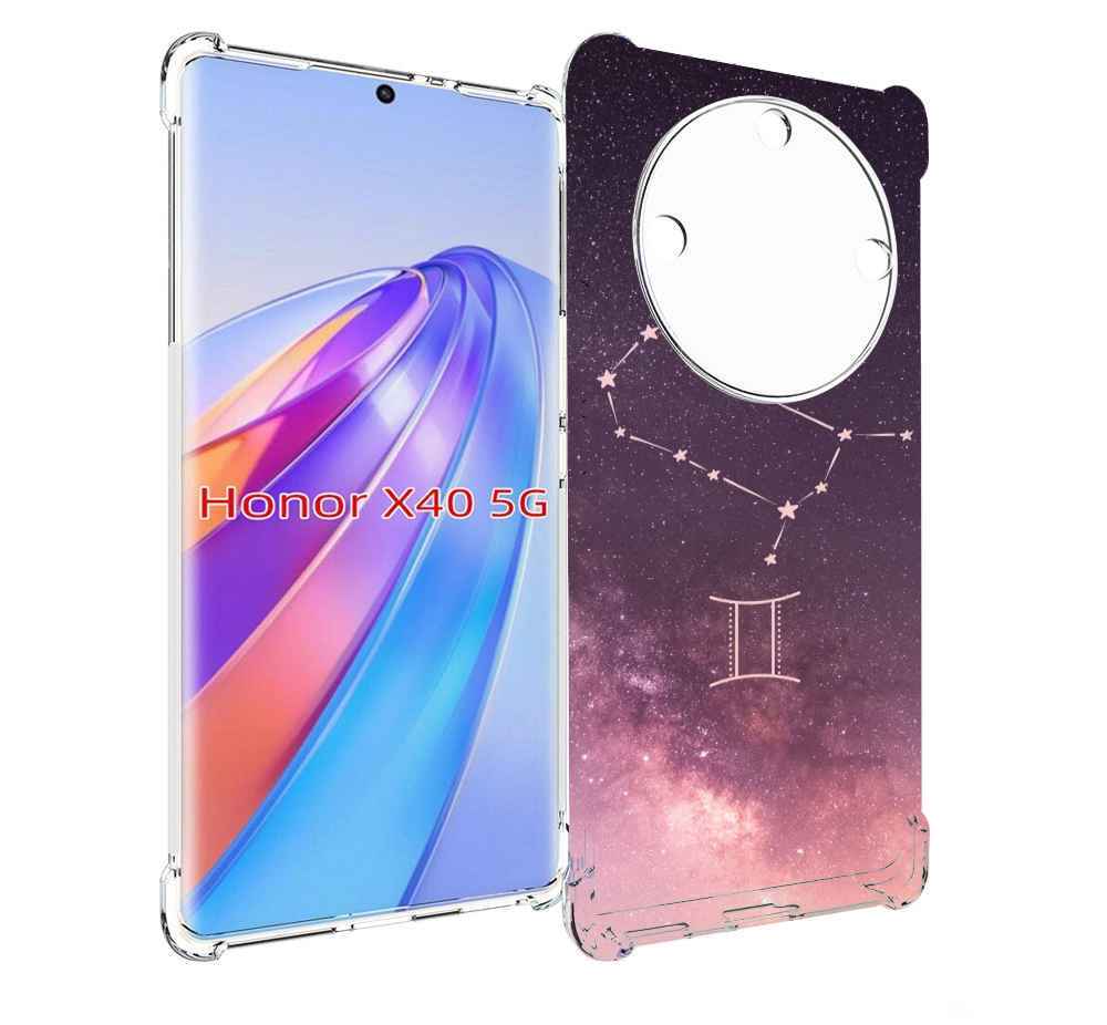 

Чехол MyPads знак зодиака близнецы 5 для Honor X40, Прозрачный, Tocco
