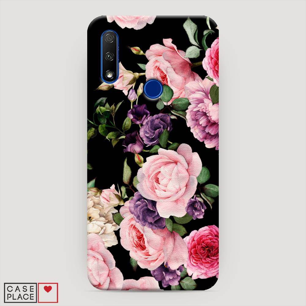 

Чехол Awog "Пионы для черном" для Honor 9X, 69920-6