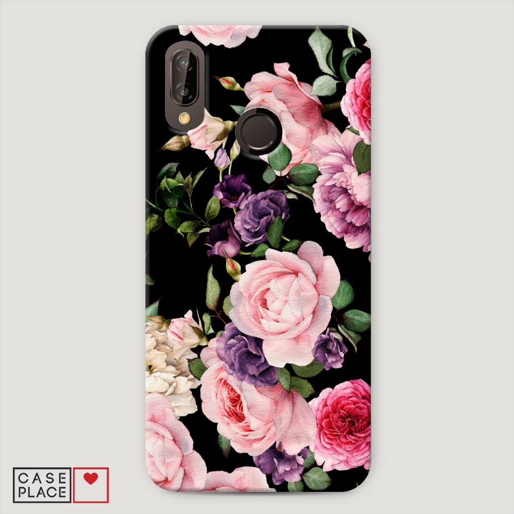 

Чехол Awog "Пионы для черном" для Huawei P20 Lite, 64420-6