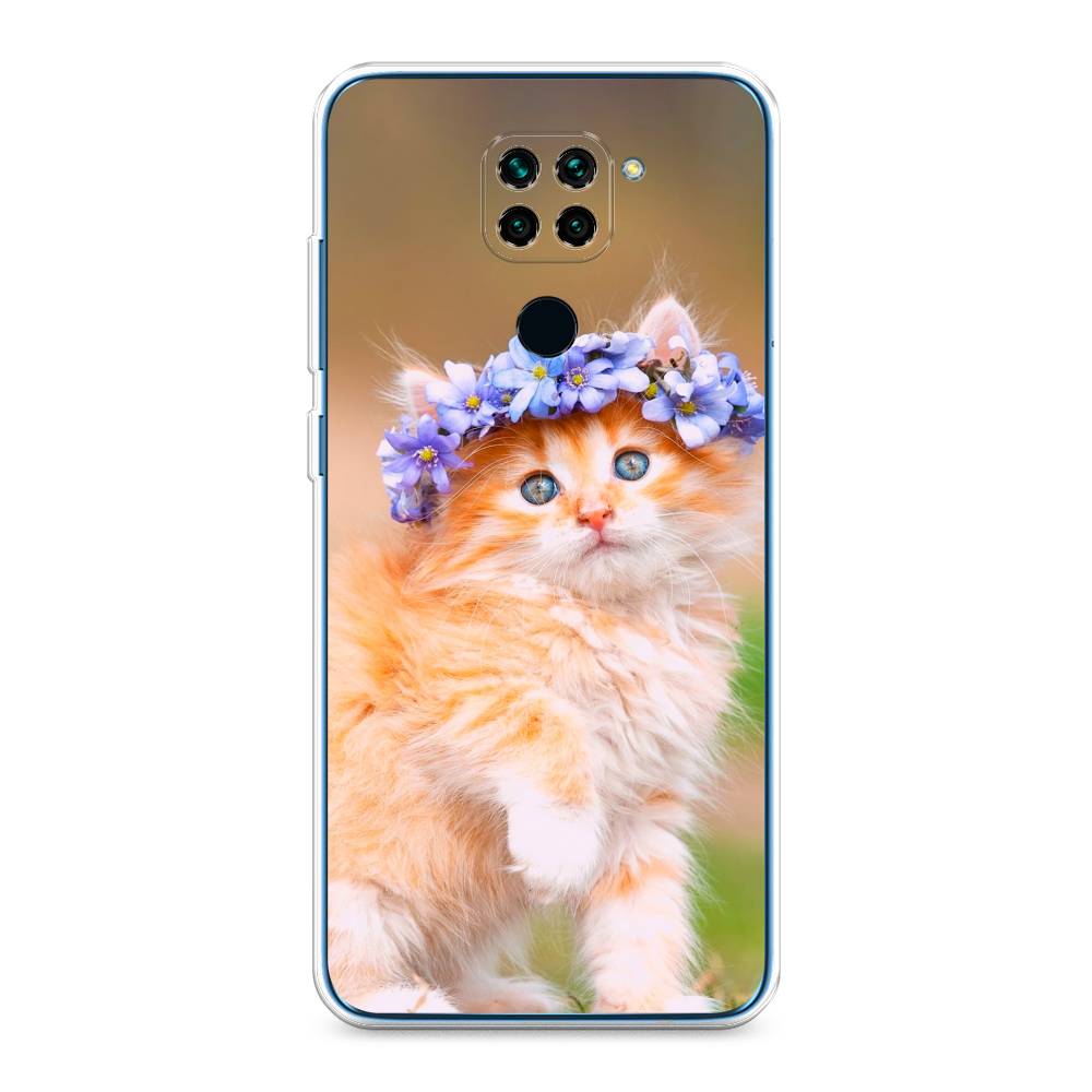 фото Чехол awog "рыжий кот в венке" для xiaomi redmi note 9