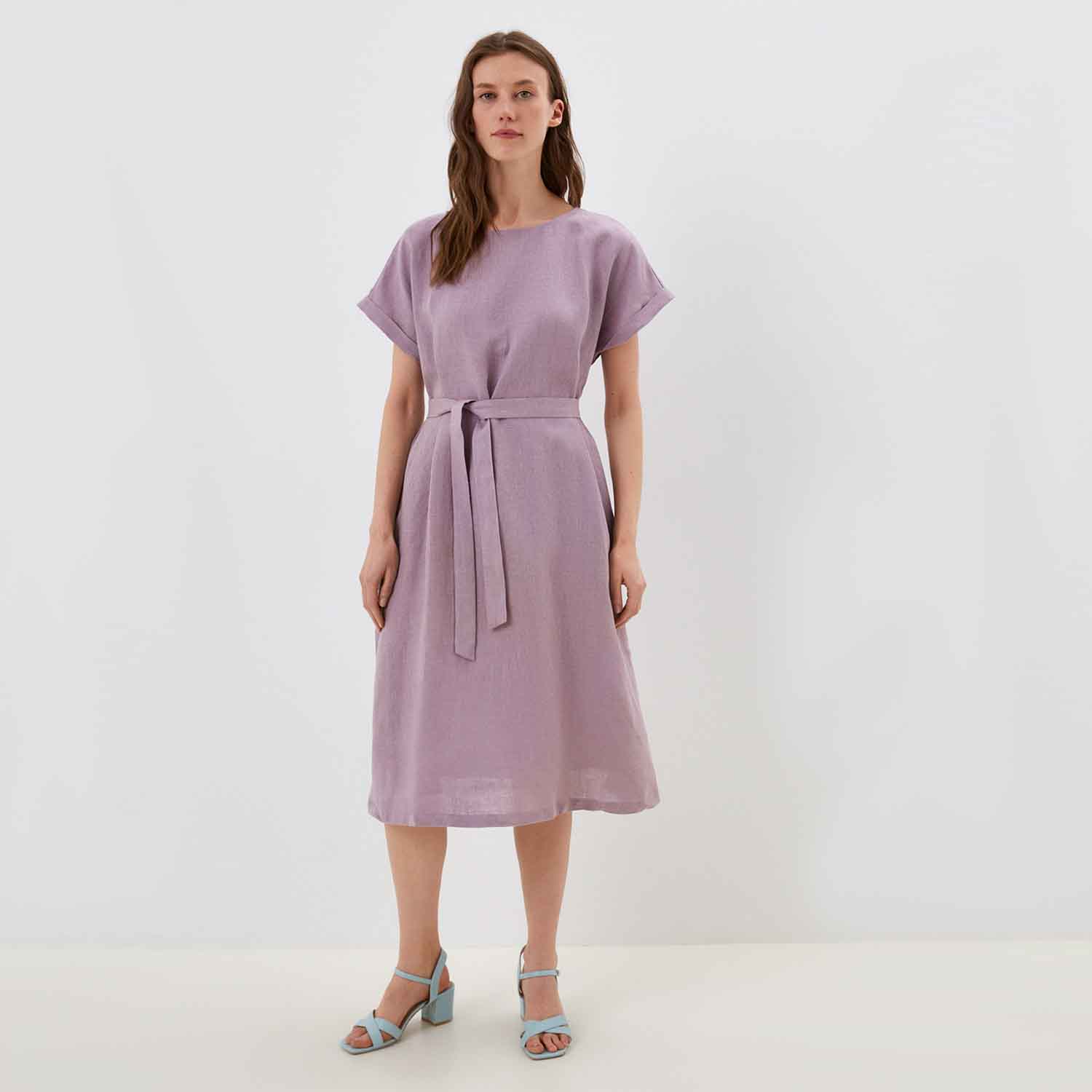 Платье женское FABRETTI ZDKL86 фиолетовое 54 RU
