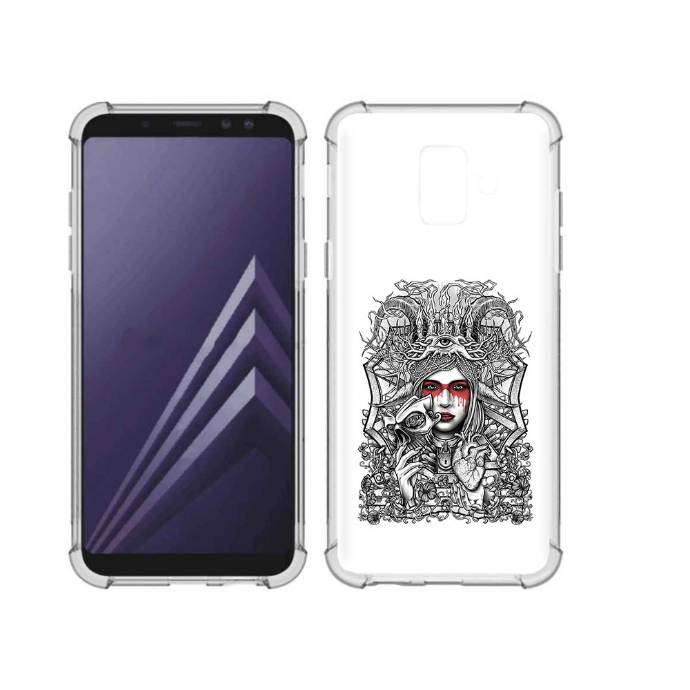 

Чехол MyPads Tocco для Samsung Galaxy A6 (2018) грусная девушка (PT111558.582.302), Прозрачный, Tocco