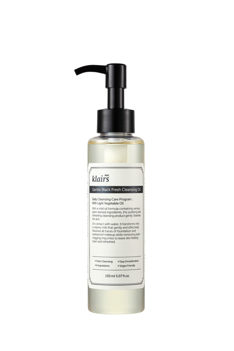 фото Dear klairs легкое и освежающее гидрофильное масло gentle black fresh cleansing oil, 150мл dear, klairs