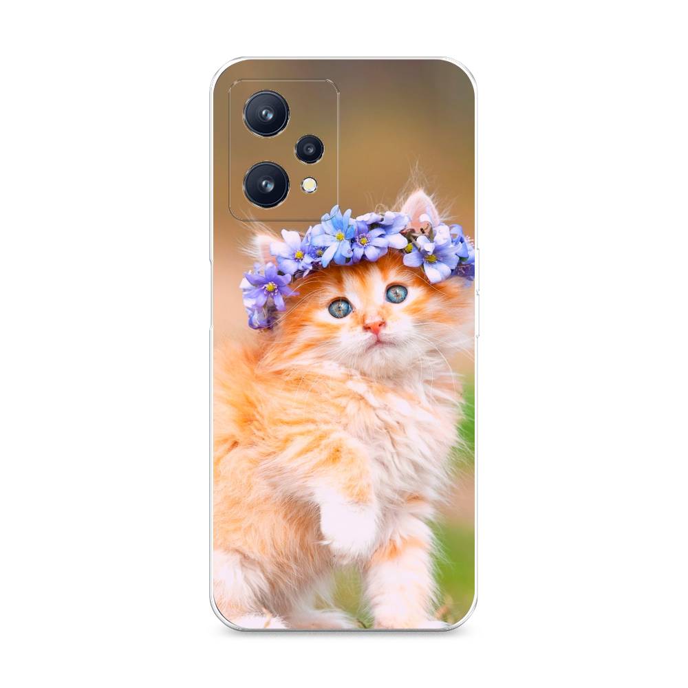 

Чехол Awog на Realme 9 Pro Plus "Рыжий кот в венке", Разноцветный, 258750-1