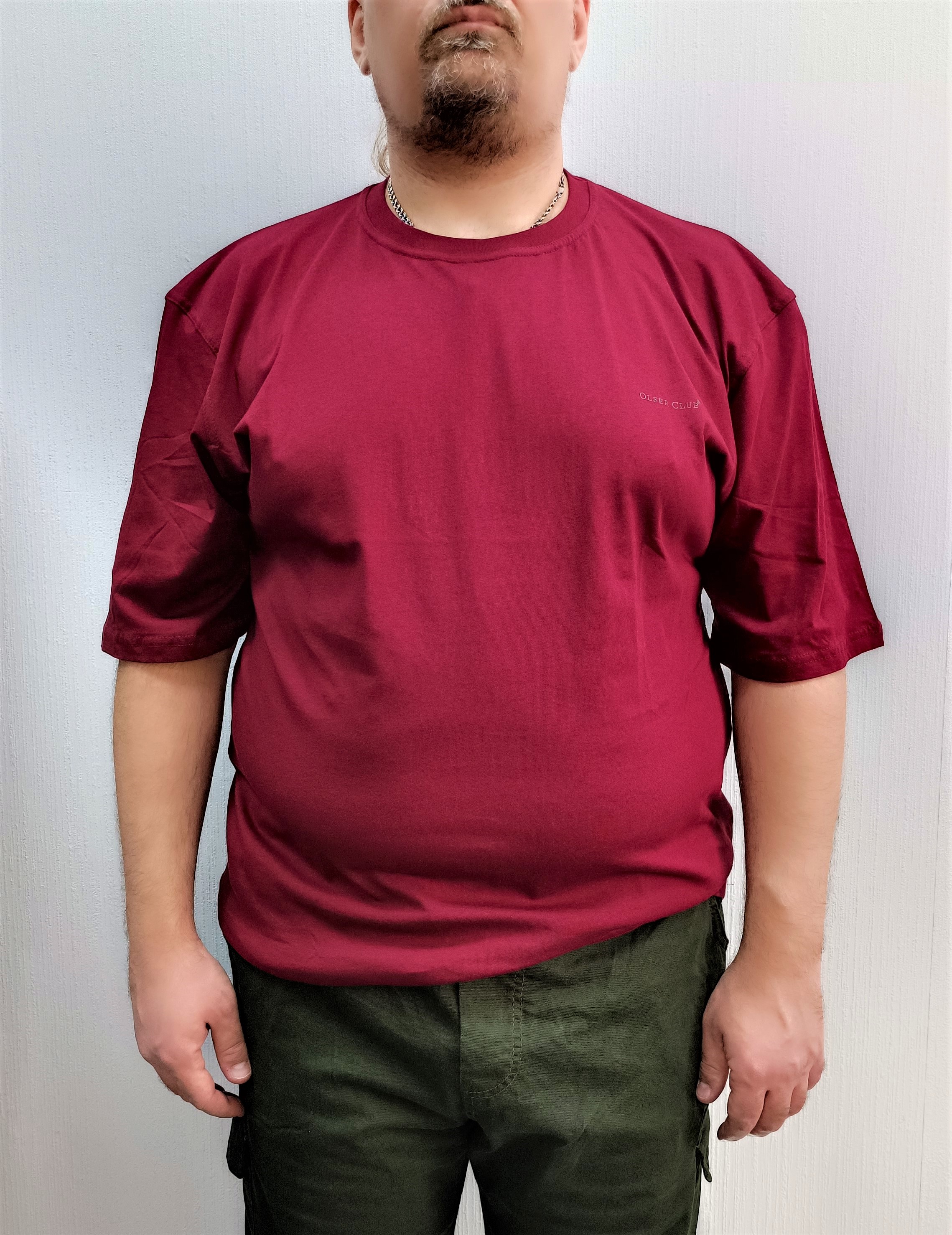 Футболка мужская Olser 1002 бордовая 80 RU