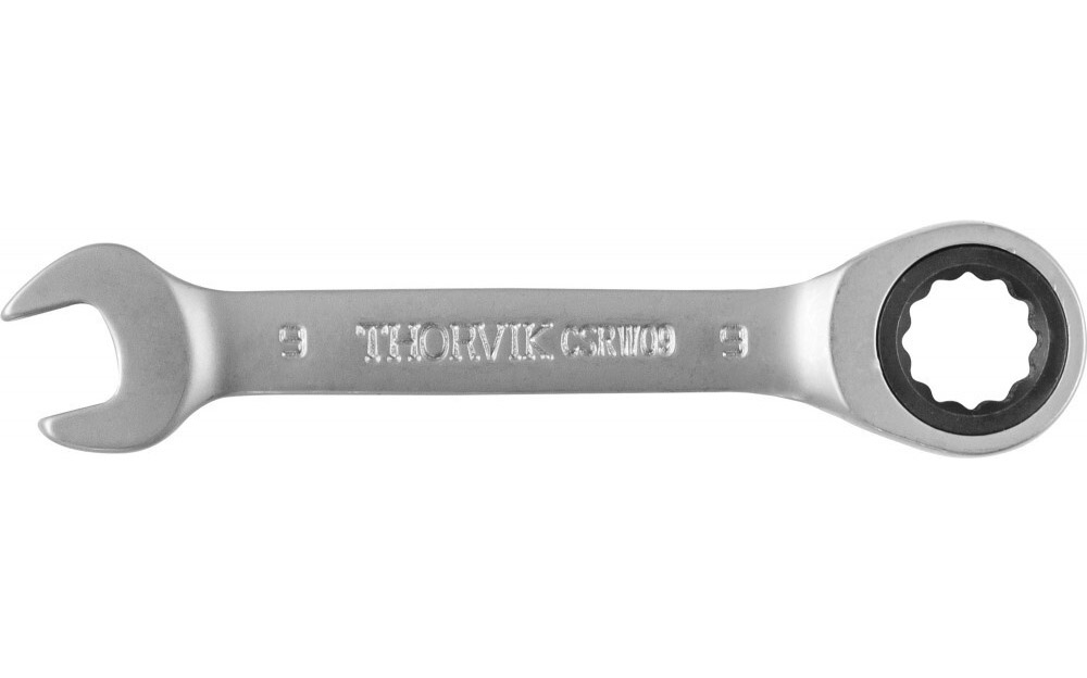 

Thorvik CSRW09 Ключ гаечный комбинированный трещоточный короткий, 9 мм