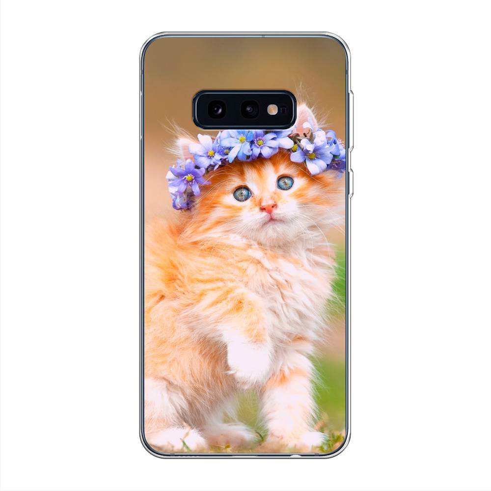 

Чехол Awog на Samsung Galaxy S10E "Рыжий кот в венке", Разноцветный, 27250-1