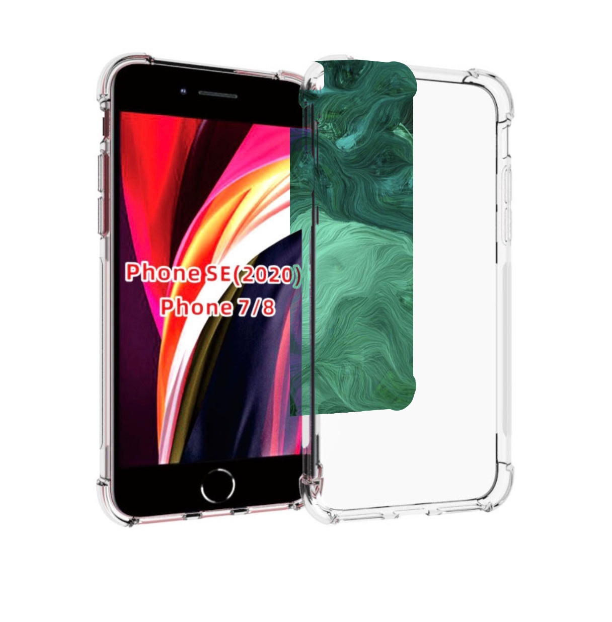 

Чехол MyPads зеленые нити для iPhone 7 4.7 / iPhone 8 / iPhone SE 2 (2020), Прозрачный, Tocco